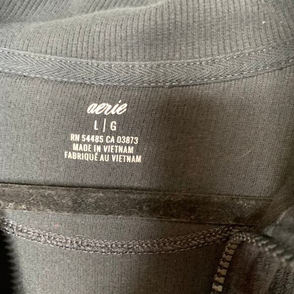 L L Bean Black Fleece XXL Tall 1/4 Zip Pullover Sweatshirt - Picture 4 of 5